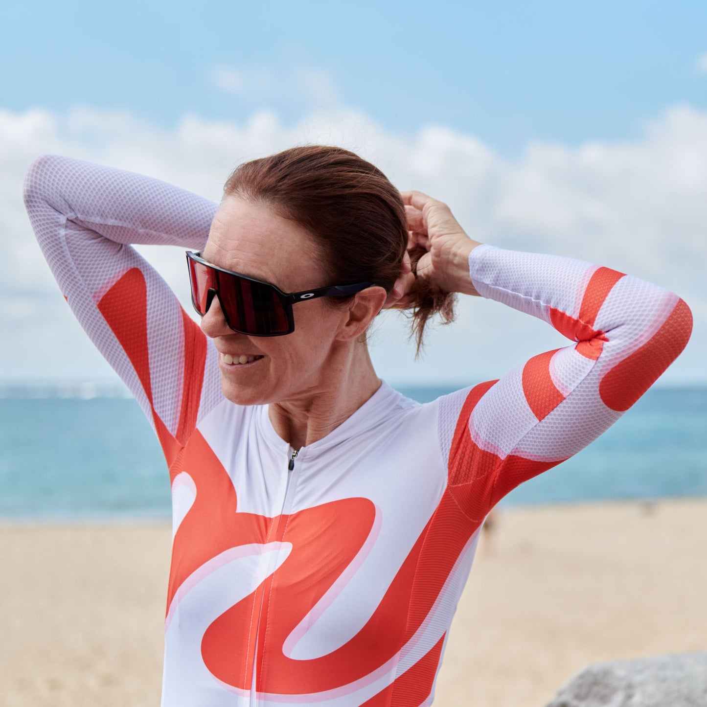"Face the Sun" Long Sleeve Summer Cycling Jersey