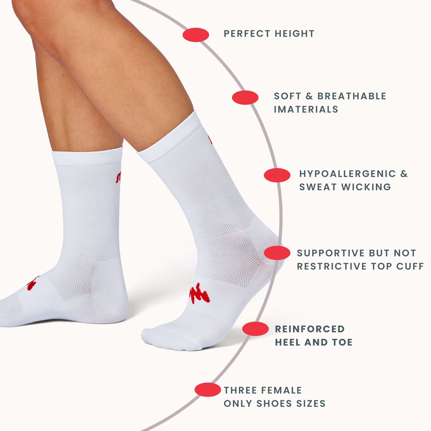 "Just the Right Height" Cycling Socks Version 2.0