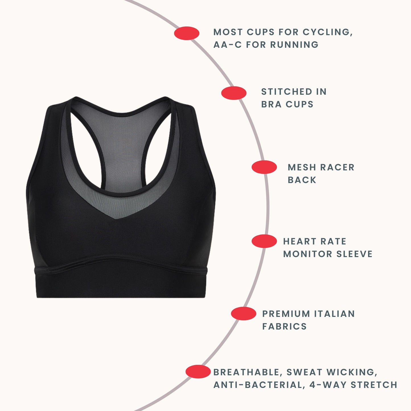 "Hold ‘em Down" Cycling Bra Crop