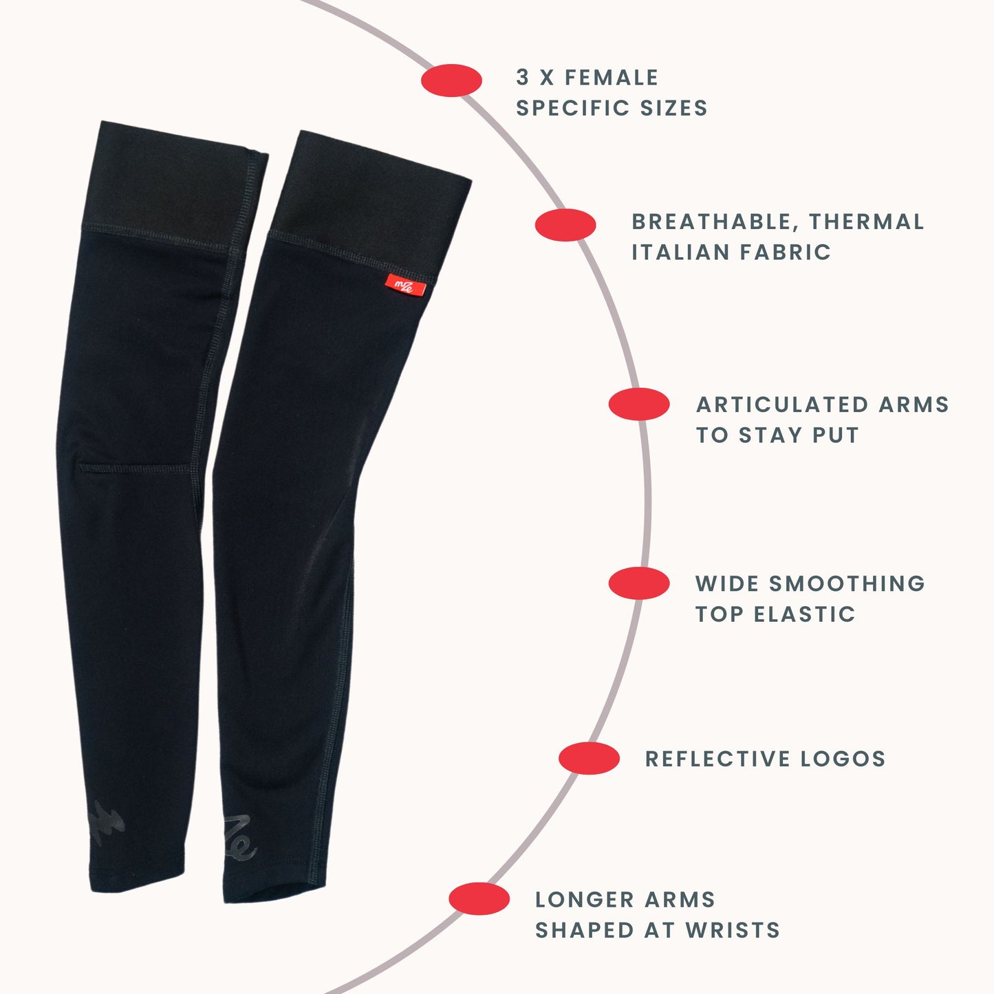 "No Bumps" Cycling Arm Warmers