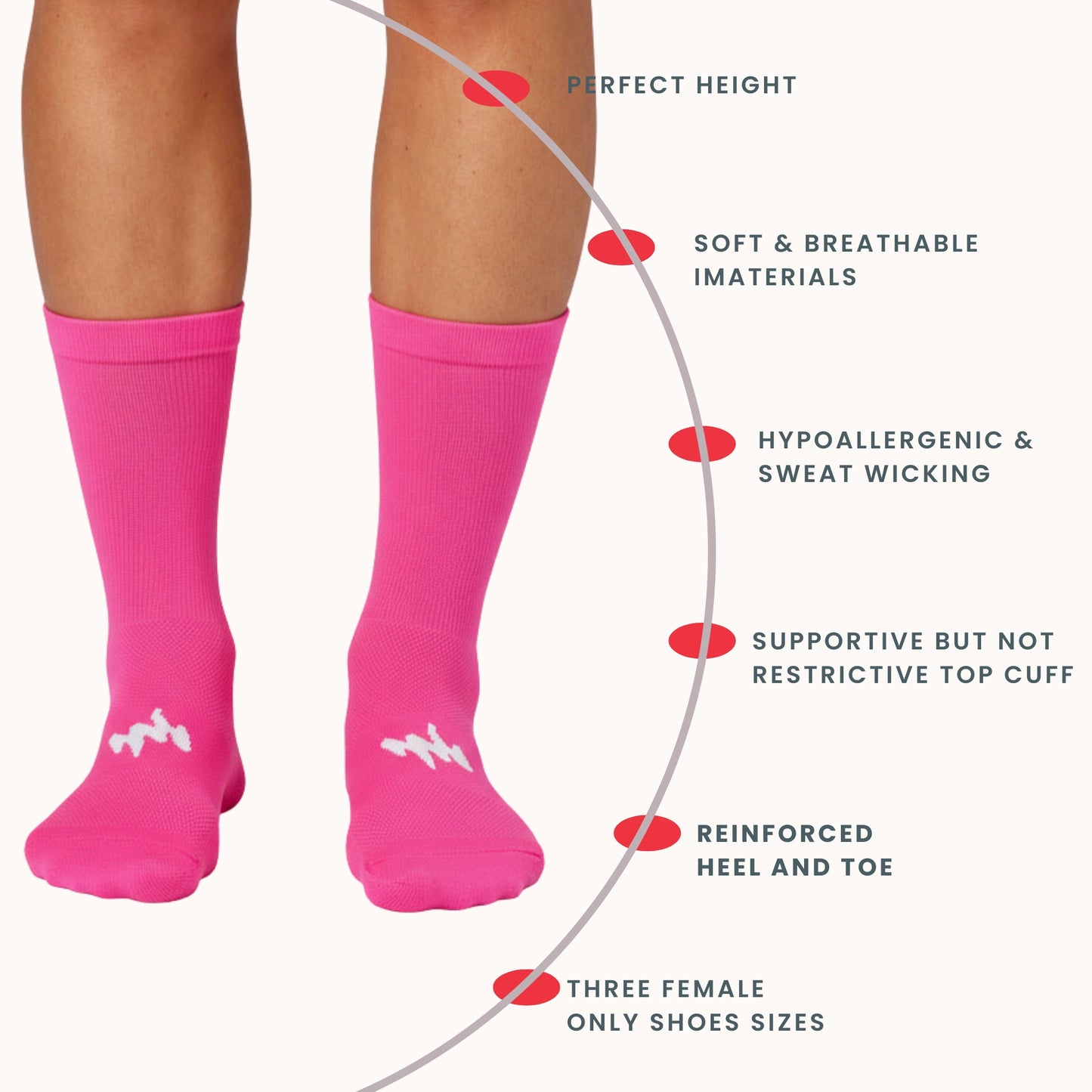 "Just the Right Height" Cycling Socks Version 2.0